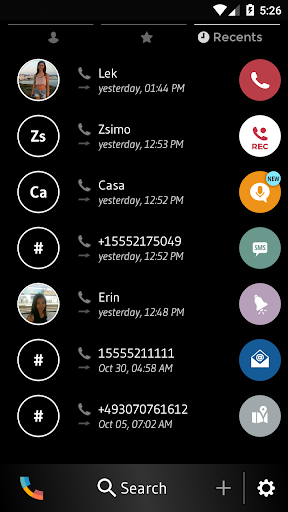 Theme Dialer Black White - Image screenshot of android app