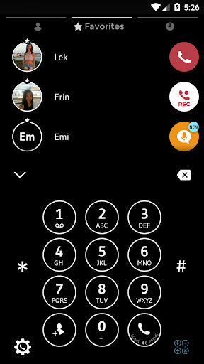 Theme Dialer Black White - Image screenshot of android app