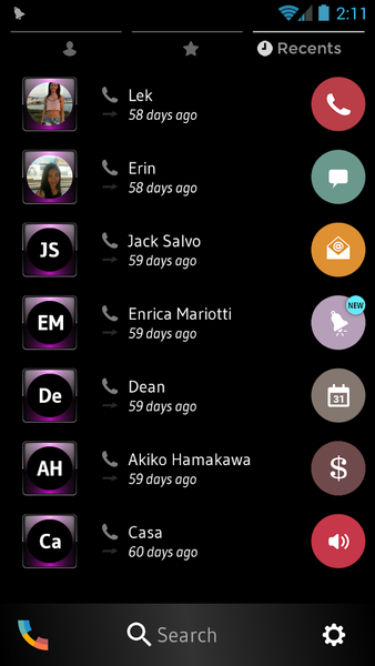 Theme Dialer Dusk Pink - Image screenshot of android app