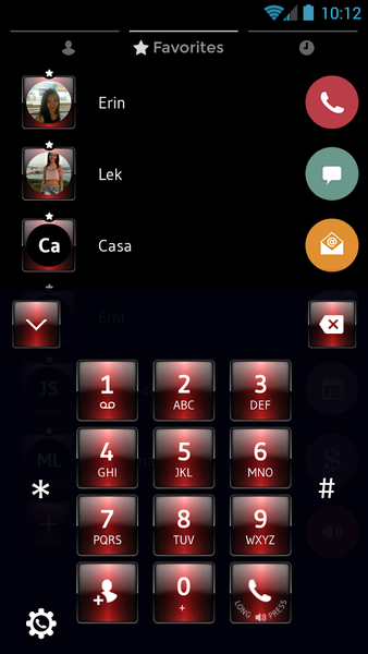 Theme Dialer Dusk Red - Image screenshot of android app