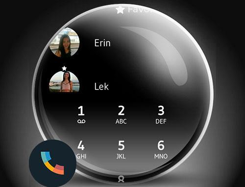 Theme Dialer Flat Black White - Image screenshot of android app