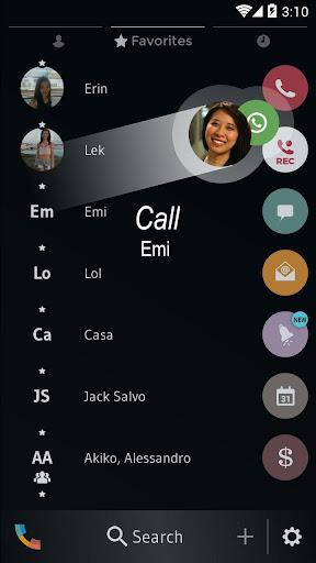 Theme Dialer Flat Black White - Image screenshot of android app