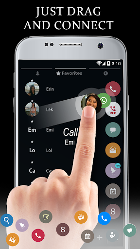 Theme Dialer Flat Black White - Image screenshot of android app