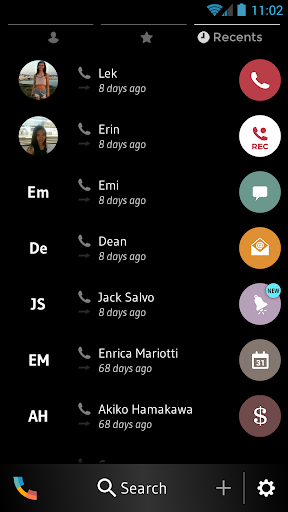 Theme Dialer Flat Black White - Image screenshot of android app