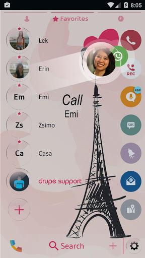 Theme Dialer Glass Paris - Image screenshot of android app