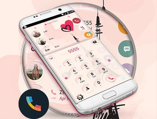 Theme Dialer Glass Paris - Image screenshot of android app