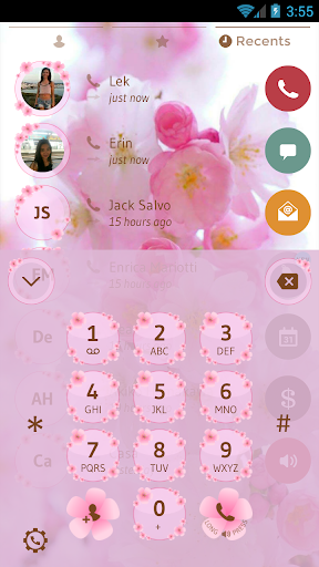 Theme Dialer Love Sakura - Image screenshot of android app