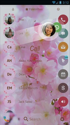 Theme Dialer Love Sakura - Image screenshot of android app