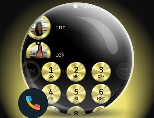 Theme Dialer Metal Gold - Image screenshot of android app
