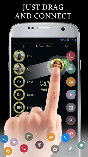 Theme Dialer Metal Gold - Image screenshot of android app