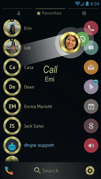 Theme Dialer Metal Gold - Image screenshot of android app