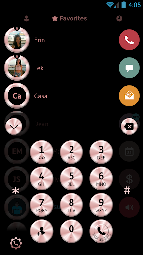 Theme Dialer Metal Rose Gold - Image screenshot of android app