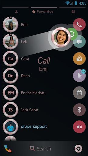 Theme Dialer Metal Rose Gold - Image screenshot of android app