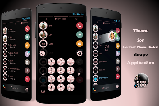 Theme Dialer Metal Rose Gold - Image screenshot of android app