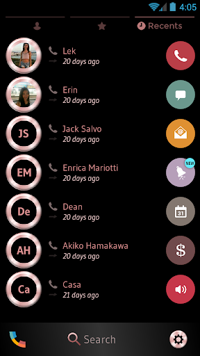 Theme Dialer Metal Rose Gold - Image screenshot of android app