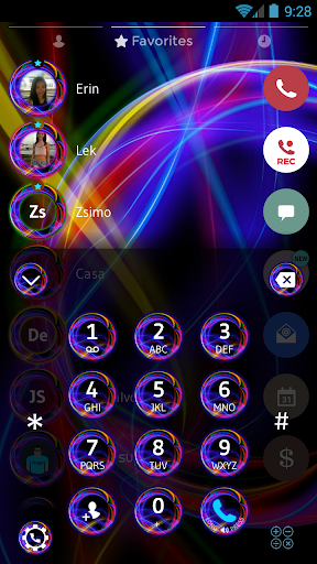 Theme Dialer Neon Abstract - عکس برنامه موبایلی اندروید