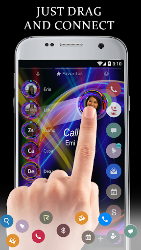 Theme Dialer Neon Abstract - Image screenshot of android app