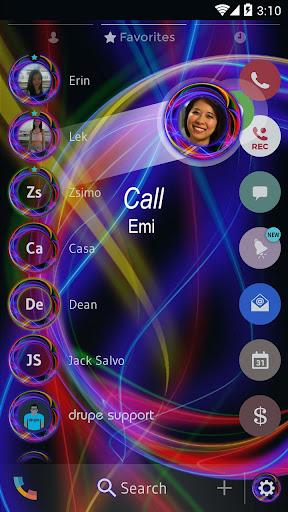 Theme Dialer Neon Abstract - Image screenshot of android app