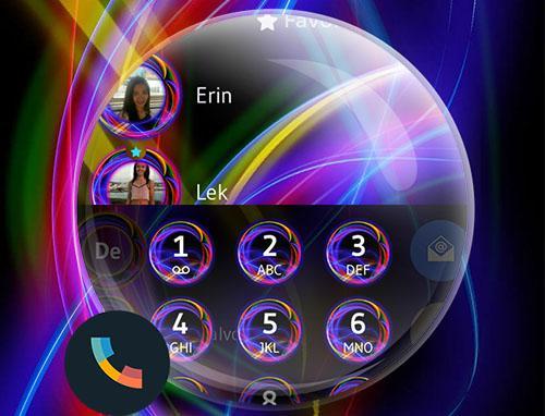 Theme Dialer Neon Abstract - Image screenshot of android app