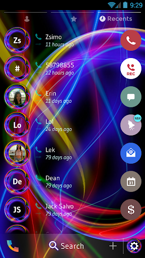 Theme Dialer Neon Abstract - Image screenshot of android app