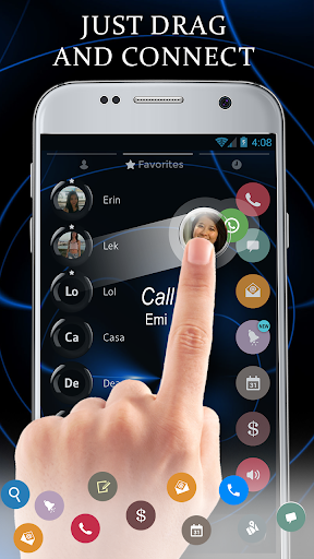 Theme Dialer Spheres BlackBlue - Image screenshot of android app