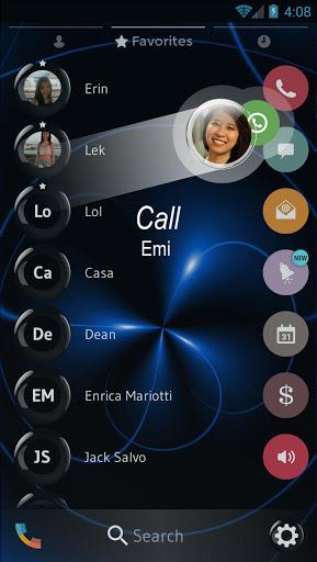 Theme Dialer Spheres BlackBlue - Image screenshot of android app