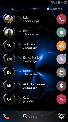 Theme Dialer Spheres BlackBlue - Image screenshot of android app