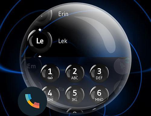 Theme Dialer Spheres BlackBlue - Image screenshot of android app