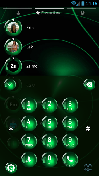 Theme Dialer Spheres Green - Image screenshot of android app