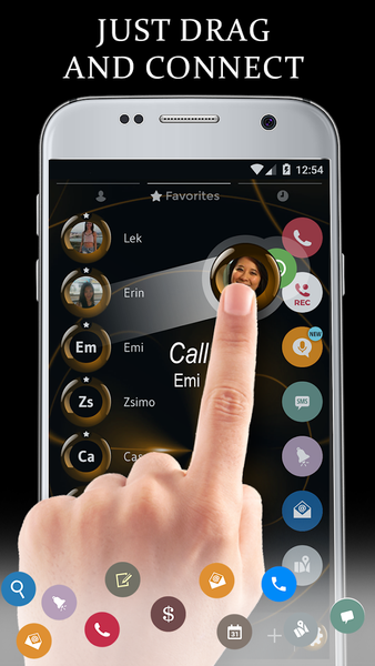 Theme Dialer Spheres Orange - Image screenshot of android app