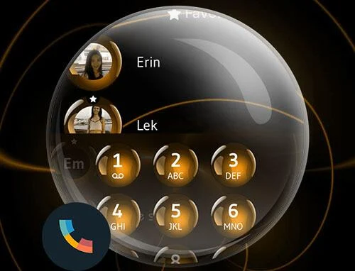 Theme Dialer Spheres Orange - Image screenshot of android app