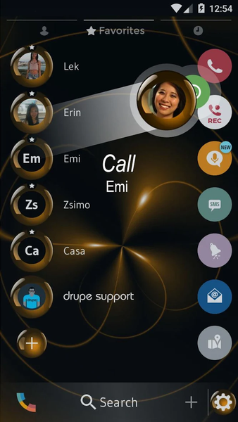 Theme Dialer Spheres Orange - Image screenshot of android app