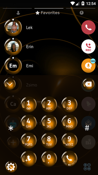 Theme Dialer Spheres Orange - Image screenshot of android app