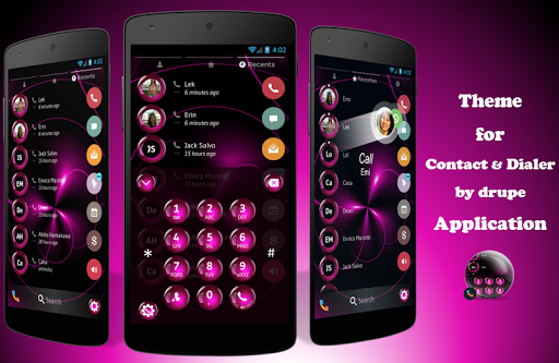 Theme Dialer Spheres Pink - Image screenshot of android app