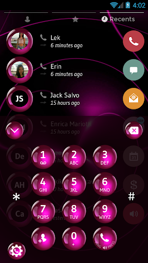 Theme Dialer Spheres Pink - Image screenshot of android app