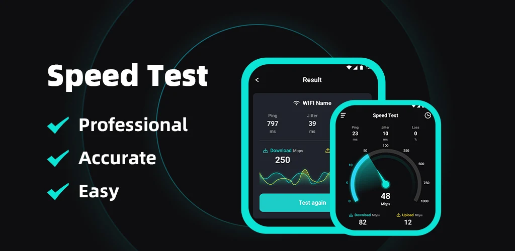 Speed Test-Test internet speed - عکس برنامه موبایلی اندروید