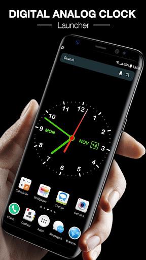 Digital Clock Live Wallpaper & Launcher - Image screenshot of android app
