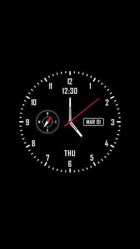 Analog clock & watch face live wallpaper - Image screenshot of android app