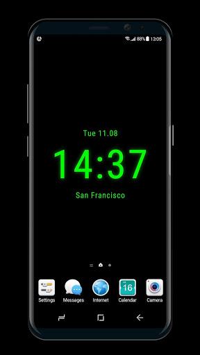 Clock on Homescreen  Live Wallpaper - Image screenshot of android app