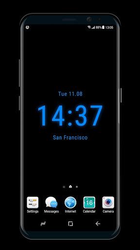 Clock on Homescreen  Live Wallpaper - Image screenshot of android app