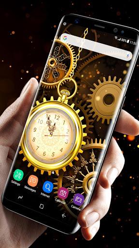 Retro Golden Clock Wallpaper Live 2019 - Image screenshot of android app