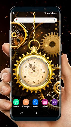 Retro Golden Clock Wallpaper Live 2019 - Image screenshot of android app