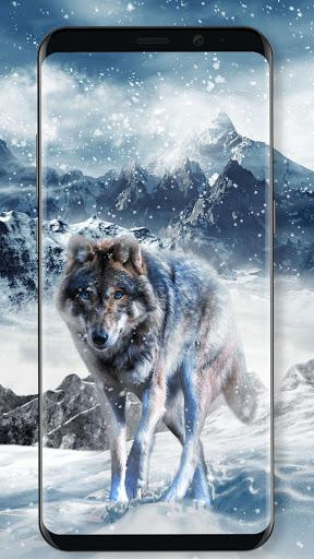 Ice Wolf Live Wallpaper - Image screenshot of android app