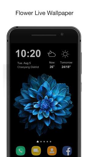 OS flower live wallpaper - Image screenshot of android app