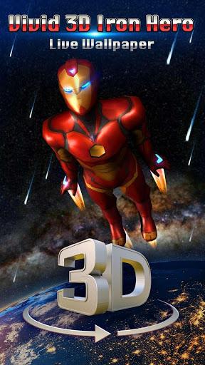 3D Iron Hero Live Wallpaper - Image screenshot of android app