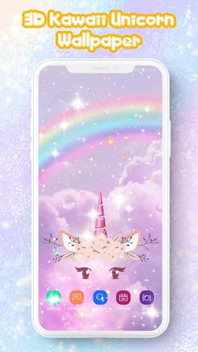 3D Glitter Unicorn Live Wallpaper - Image screenshot of android app
