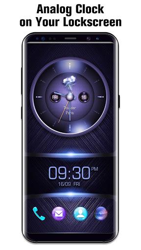 Analog Clock on Lockscreen - Image screenshot of android app