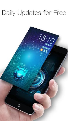 Analog Clock on Lockscreen - Image screenshot of android app