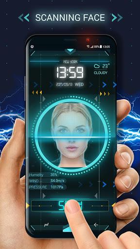 Face detection style lock screen for prank - Image screenshot of android app