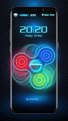 Fidget spinner fingerprint lock screen for prank - Image screenshot of android app